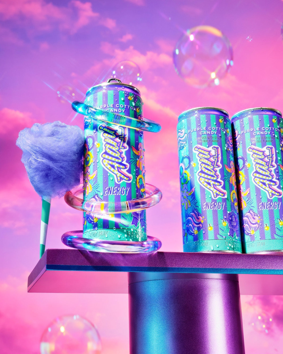 energy drink - purple cotton candy